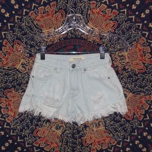 high waisted jean shorts || pac sun